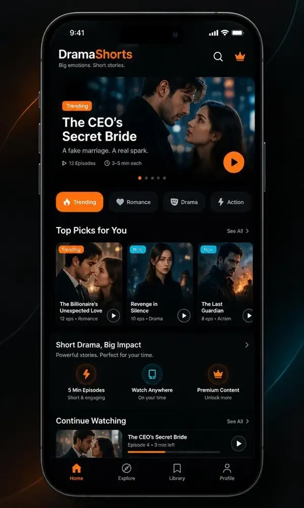 红豆短剧网站APP 首页推荐界面